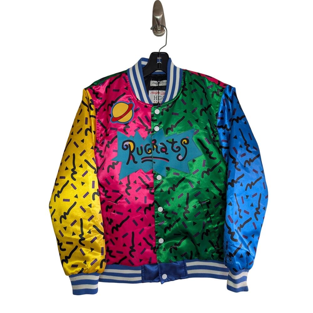 Headgear Classics HGC Women Coats, Rugrats Satin-Like Button Down Jacket, Sz L